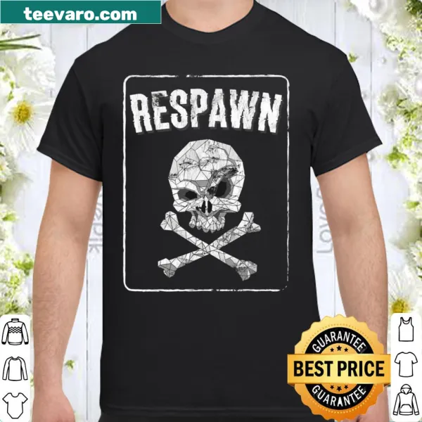 Polygon skull design for gamers with respawn theme