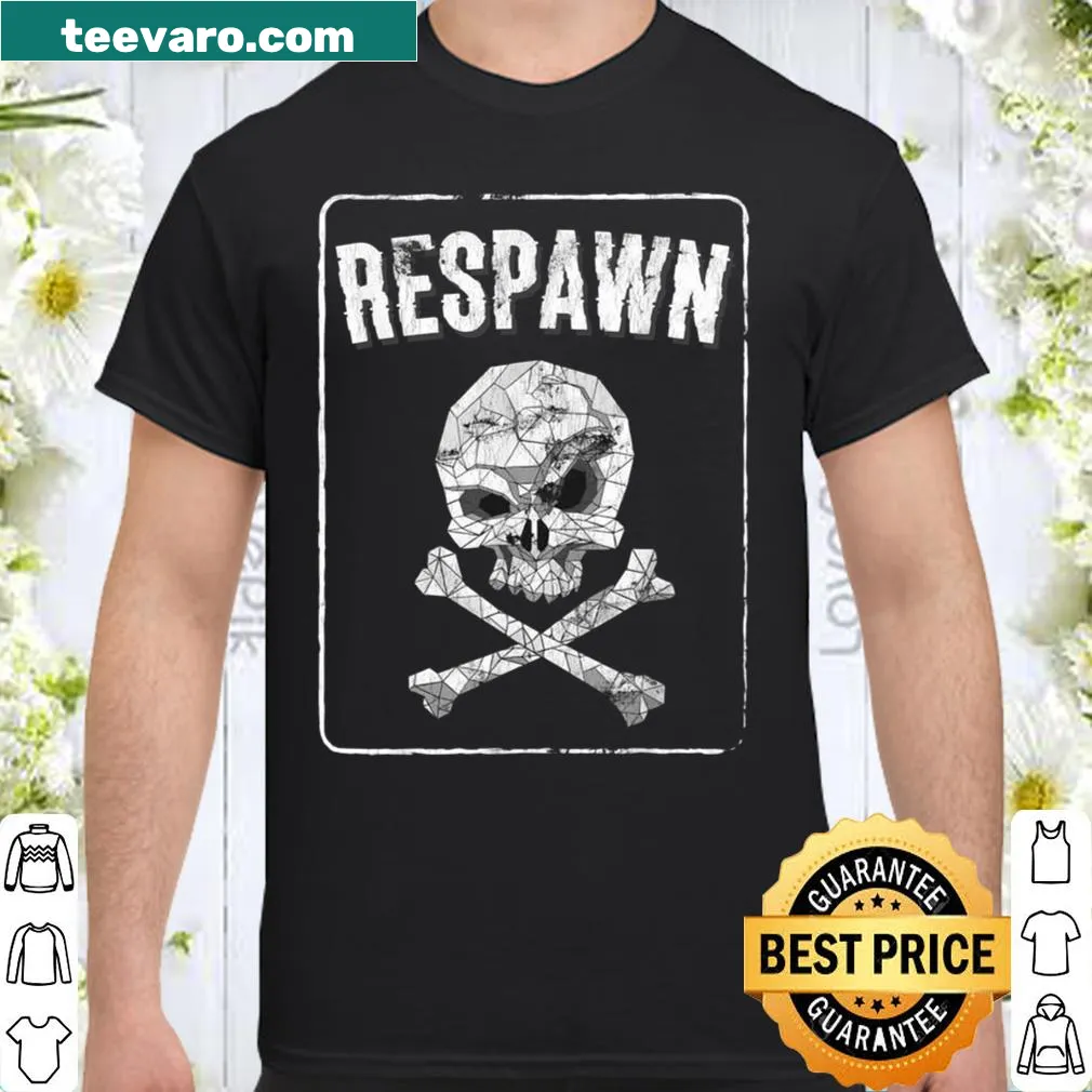 Polygon skull design for gamers with respawn theme