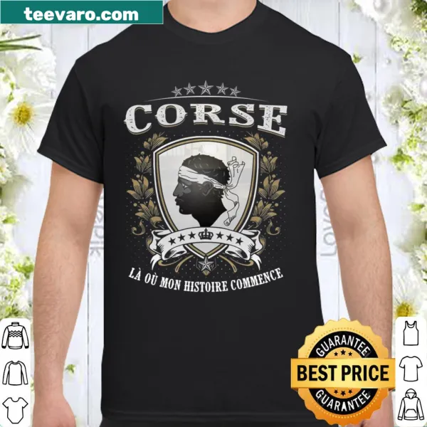 Vintage shirt celebrating Corse with nostalgic text