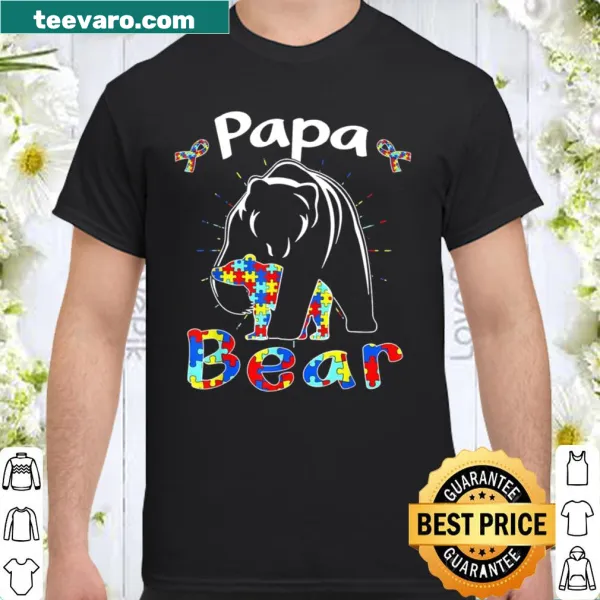 Papa Bear shirt supporting autism awareness