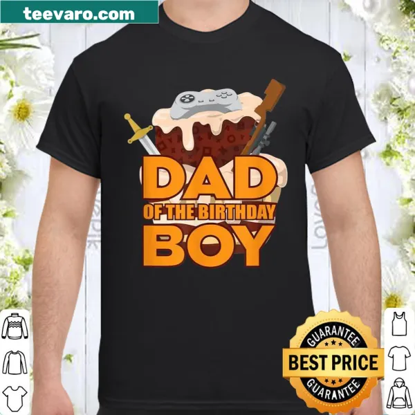 Birthday shirt for dads with text and gamepad graphic