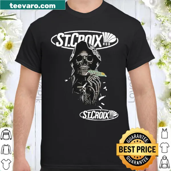 Playful shirt with 'Death hug' text and St. Croix logo