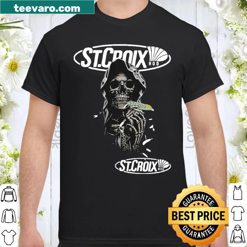 Playful shirt with 'Death hug' text and St. Croix logo