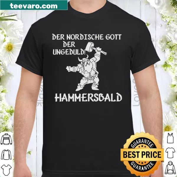 Illustration of Hammersbald, Norse god of impatience, on a shirt