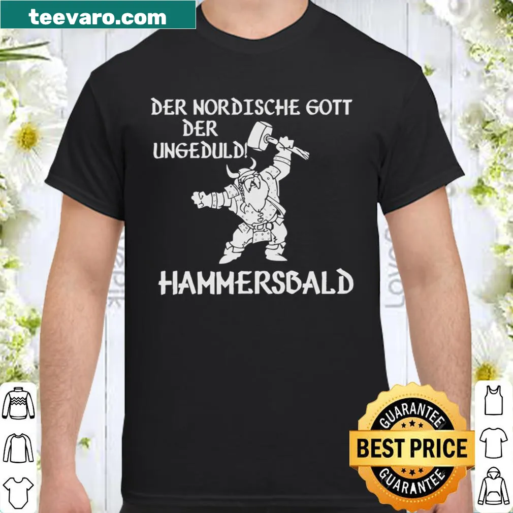 Illustration of Hammersbald, Norse god of impatience, on a shirt