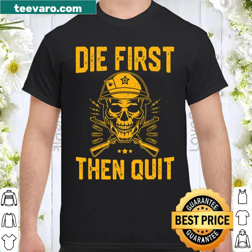 Motivational skull graphic shirt for veterans