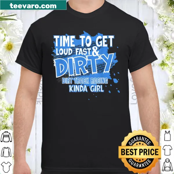 Edgy dirt track racing design on a shirt