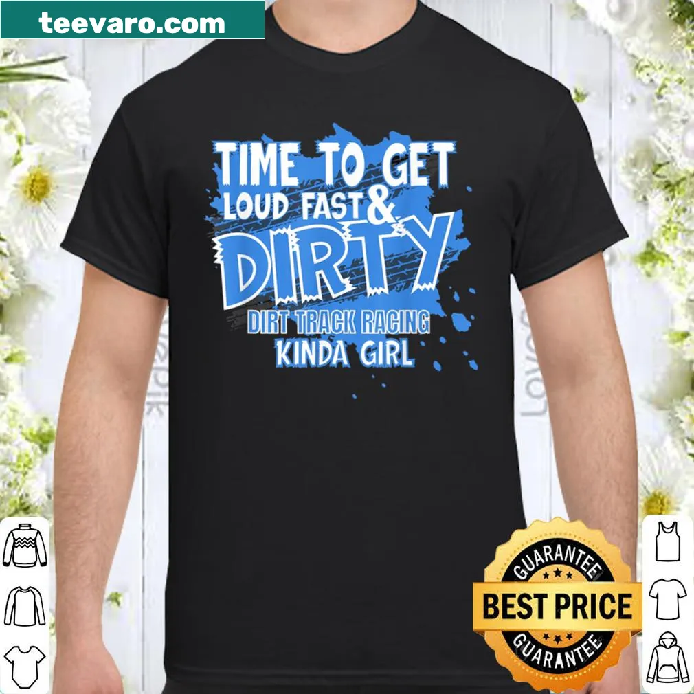 Edgy dirt track racing design on a shirt