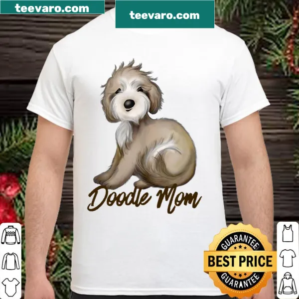 Illustrated Doodle Mom shirt featuring Labradoodles and Goldendoodles