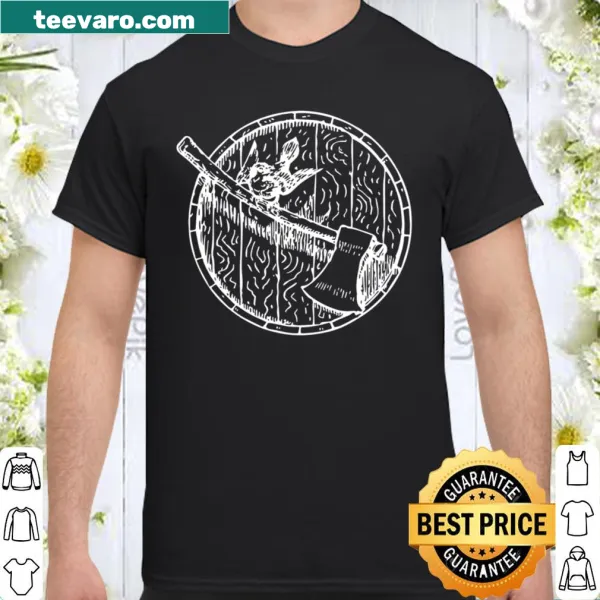 Playful shirt featuring an axe and 'DREAM MANHUNT' text