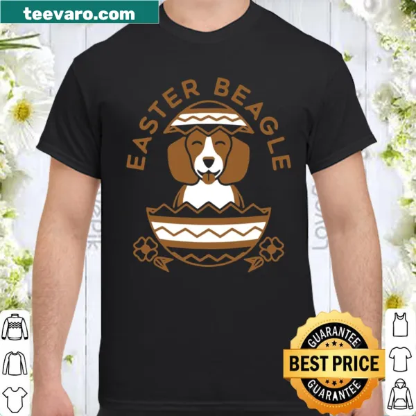 Easter-themed shirt featuring an adorable beagle illustration