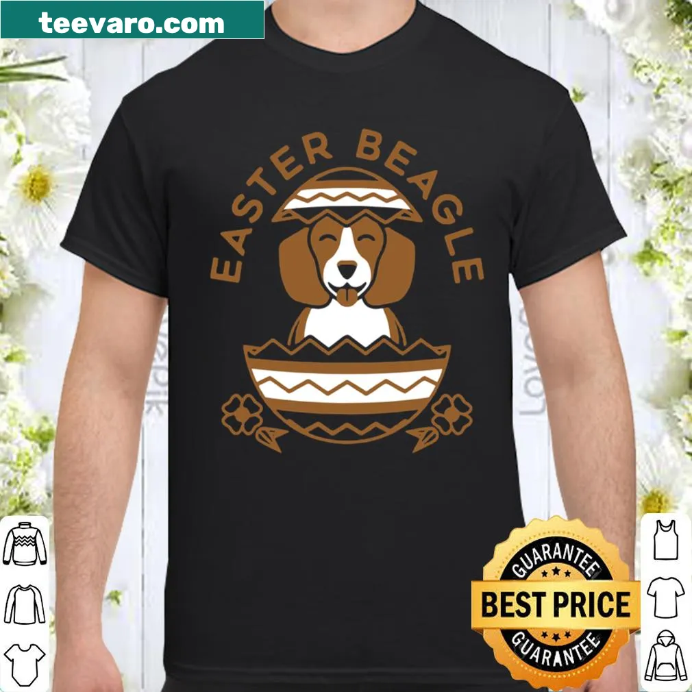 Easter-themed shirt featuring an adorable beagle illustration