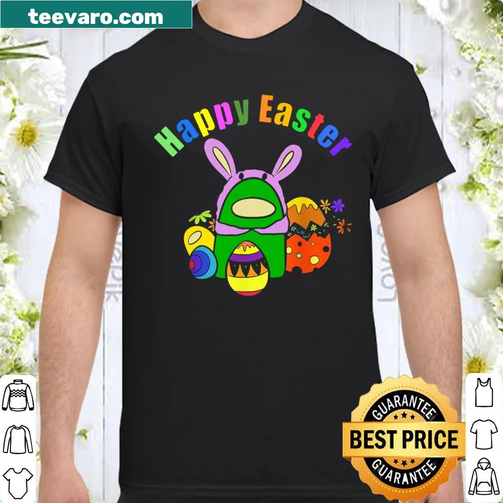 Cute Easter Bunny holding a decorated egg illustration