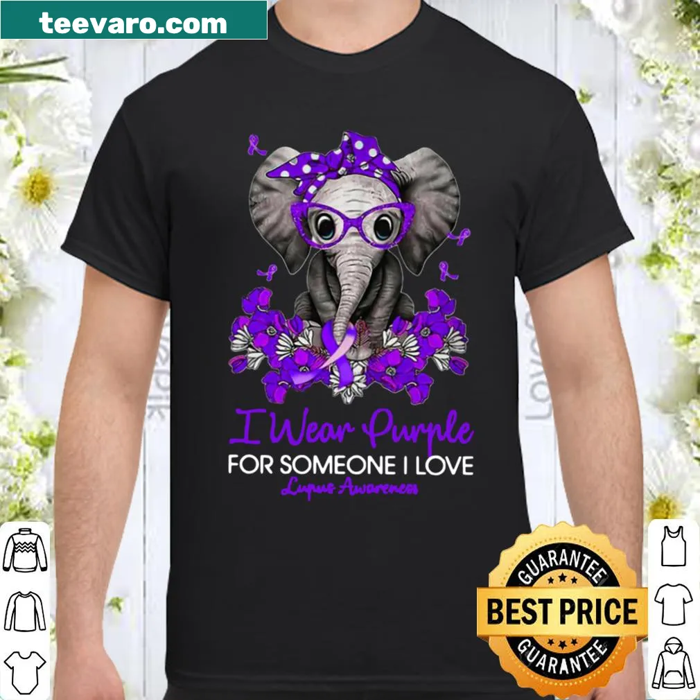 Shirt with an elephant and lupus awareness message