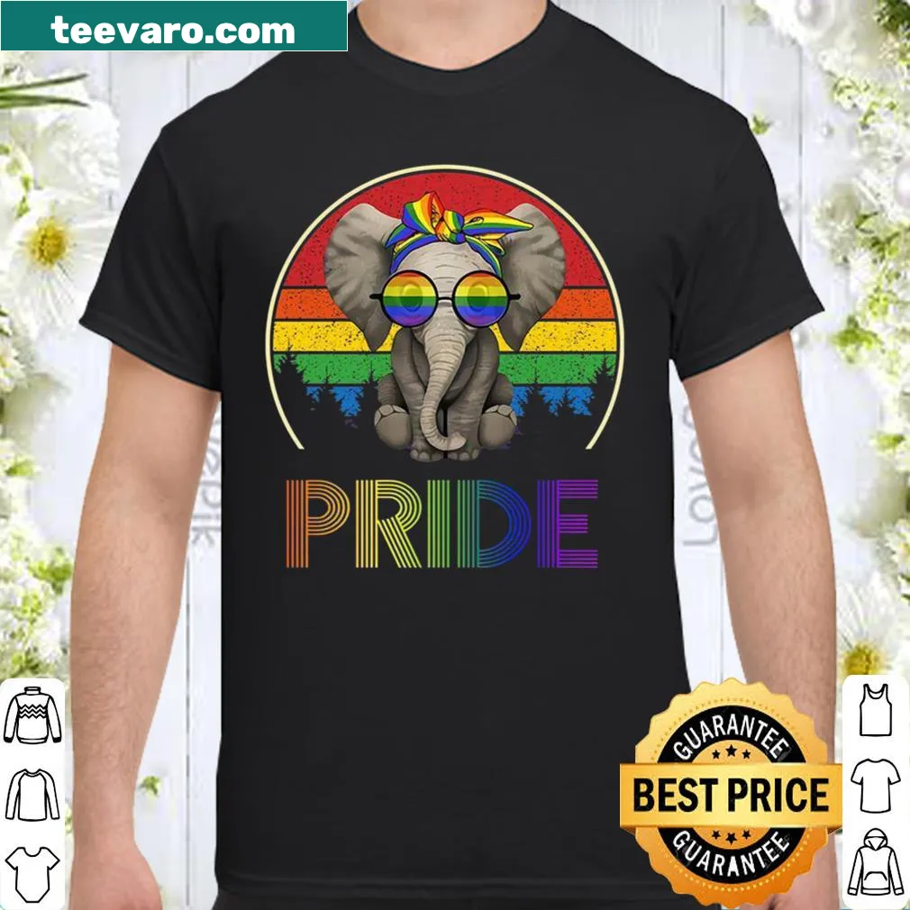 Elegant elephant-themed shirt featuring an artistic illustration.