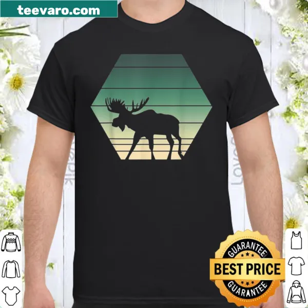 Retro design with elk antlers and wildlife theme