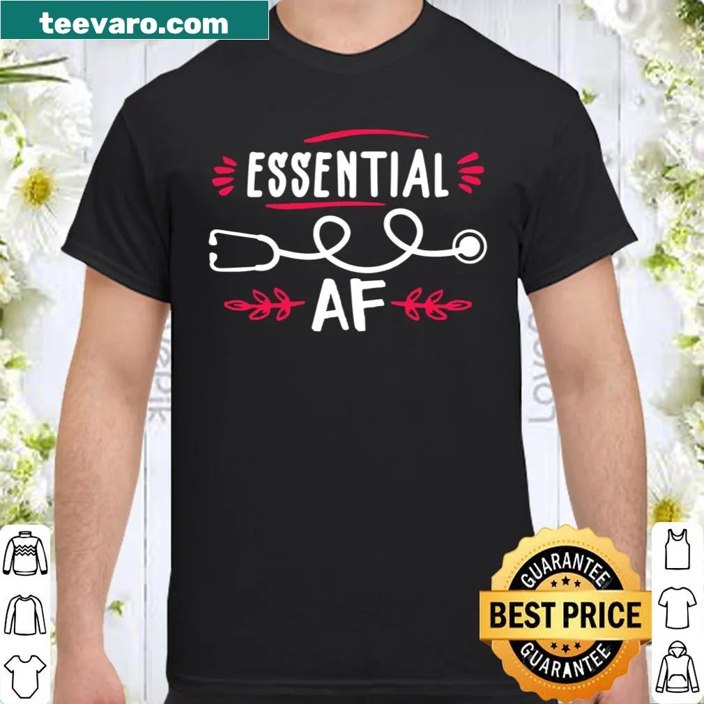 Proud shirt declaring Essential Nurse with bold text