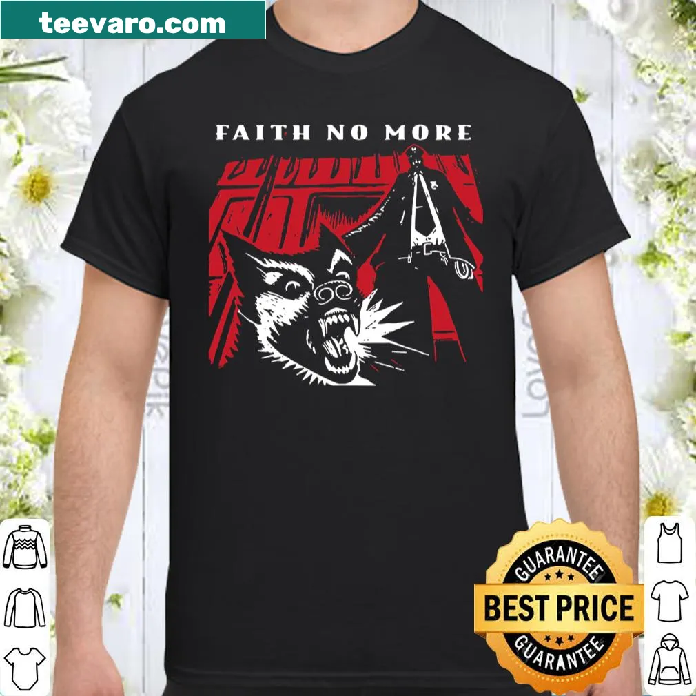 Illustration of a man and wolf representing Faith No More.