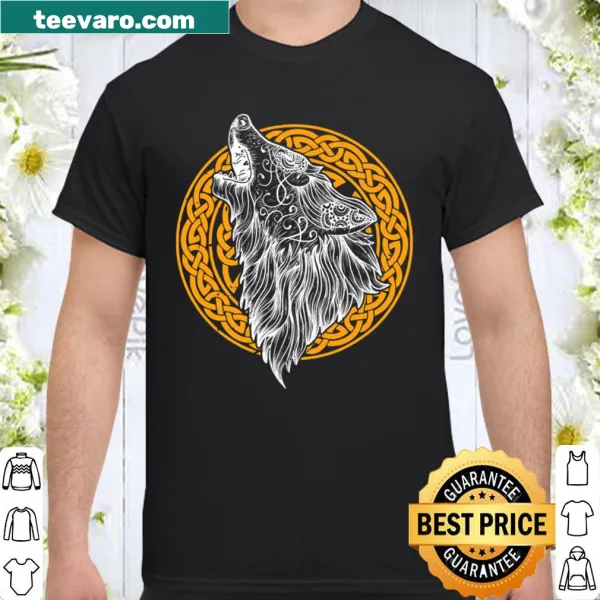 Norse mythology-themed shirt with Fenriswolf and Viking runes