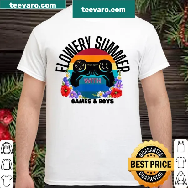 Playful summer-themed shirt with fun illustrations