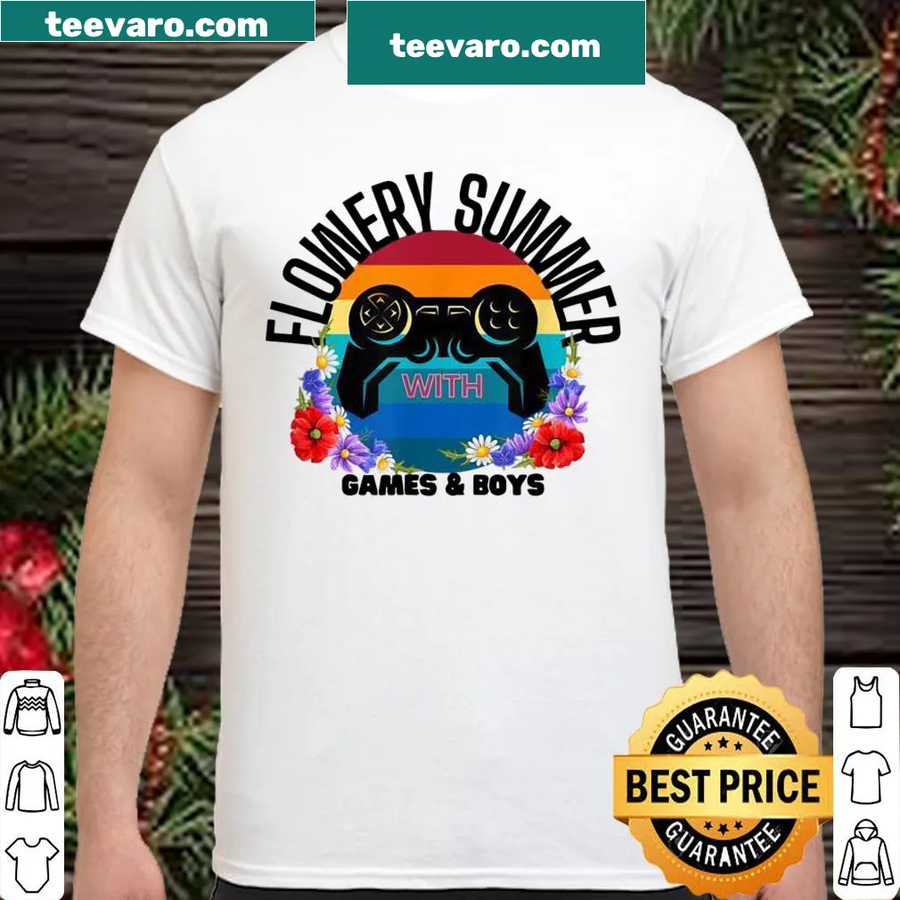 Playful summer-themed shirt with fun illustrations