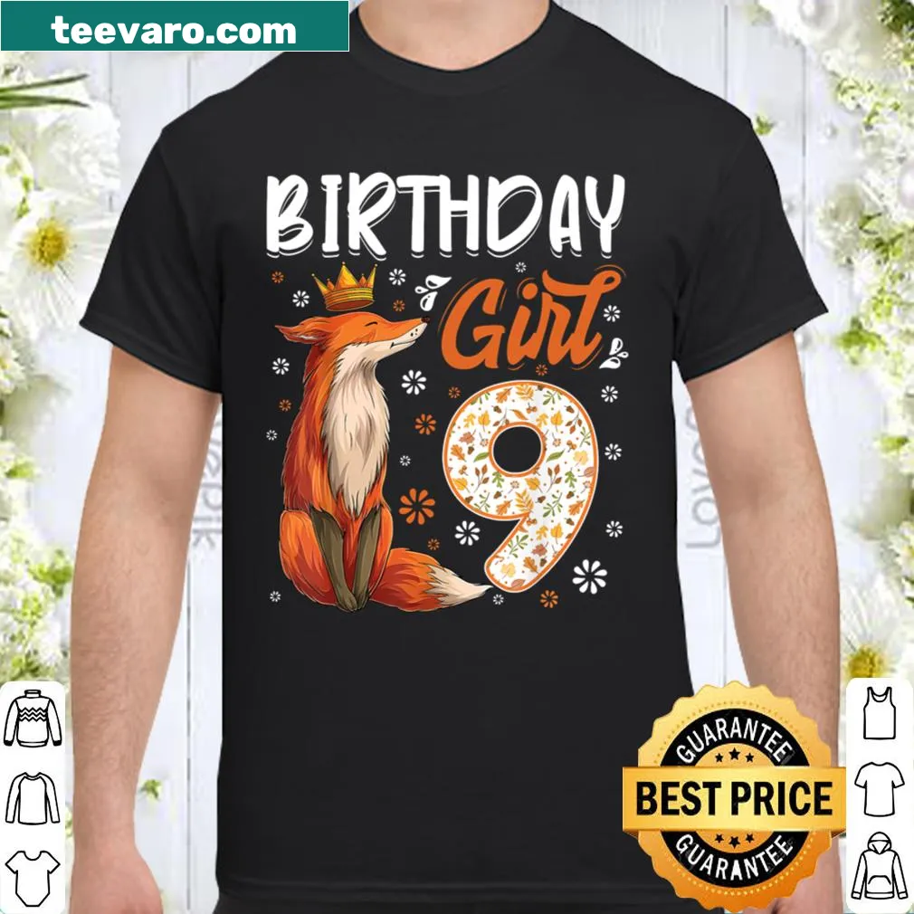 Shirt designed for a 9-year-old featuring a playful fox graphic