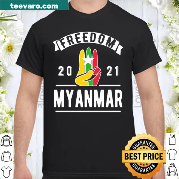Vintage distressed Freedom Myanmar graphic on a limited edition shirt