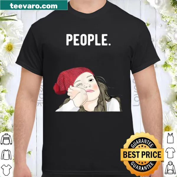 Cute shirt with girl illustration and funny introvert quote