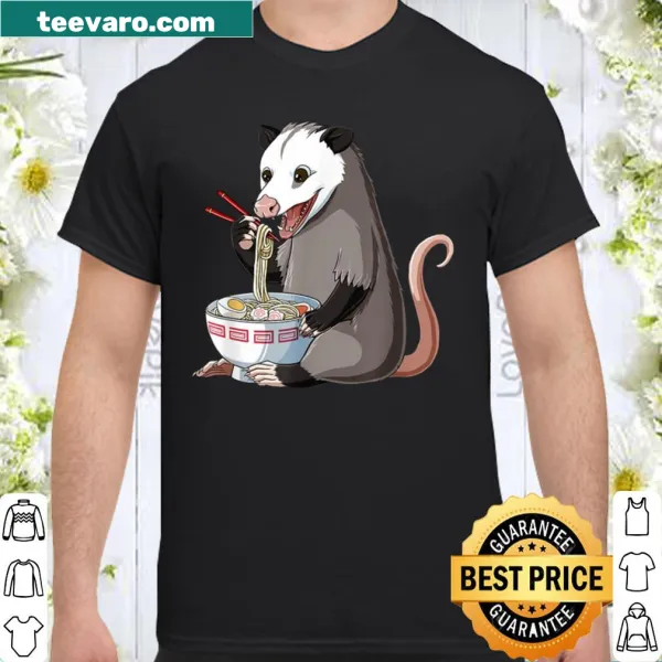 Kawaii ramen opossum shirt design