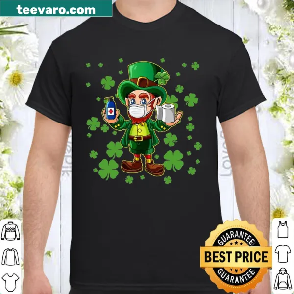 Funny Saint Patrick's Day shirt with leprechaun in a mask