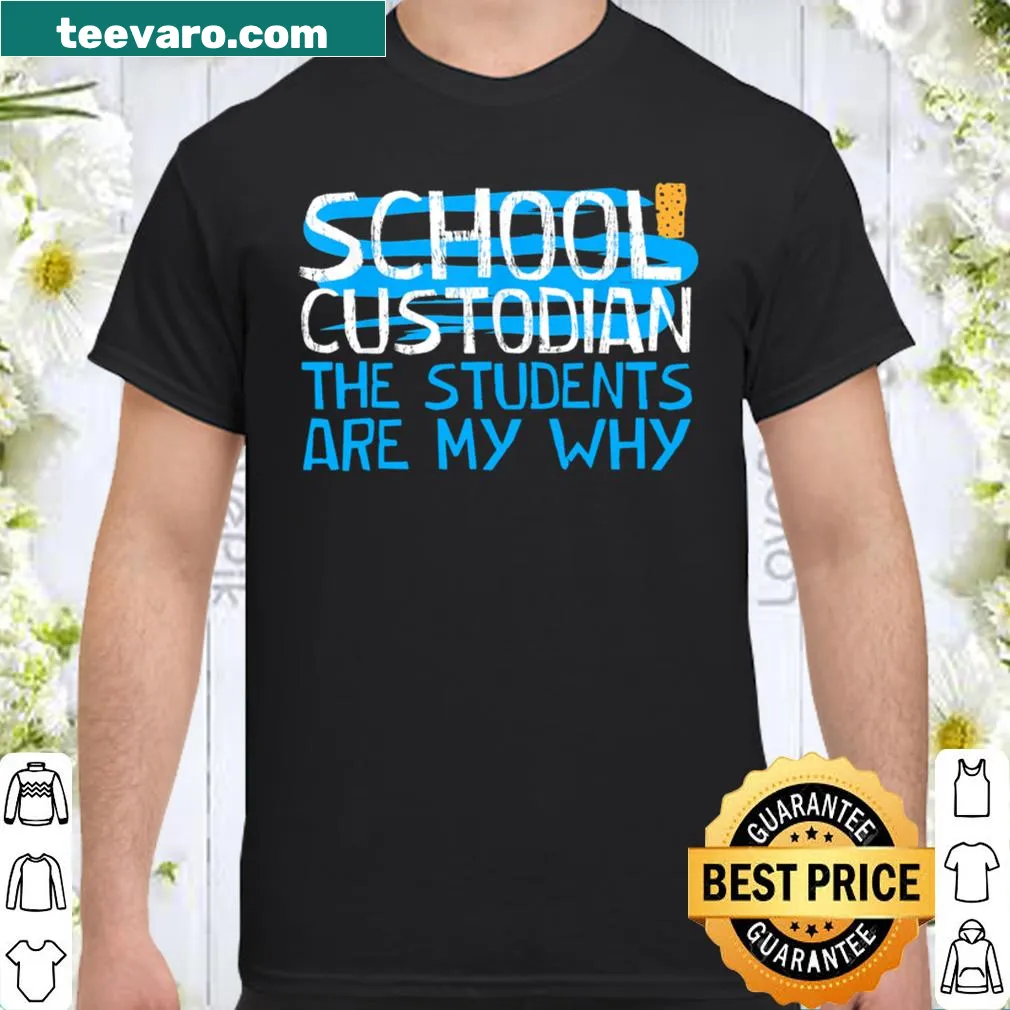 Funny School Custodian t-shirt with playful graphics about cleanliness