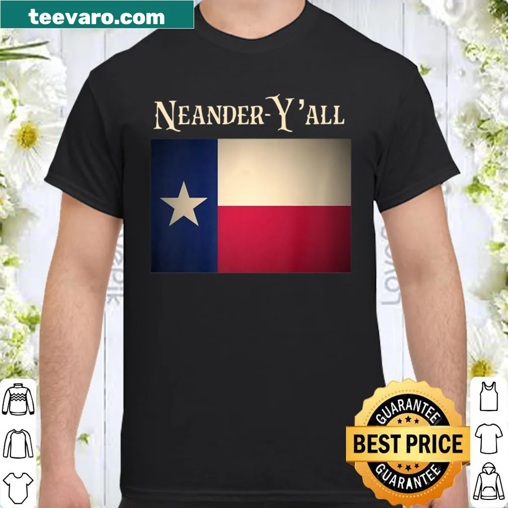 Vintage Texas flag t-shirt with a Neanderthal graphic in a distressed style