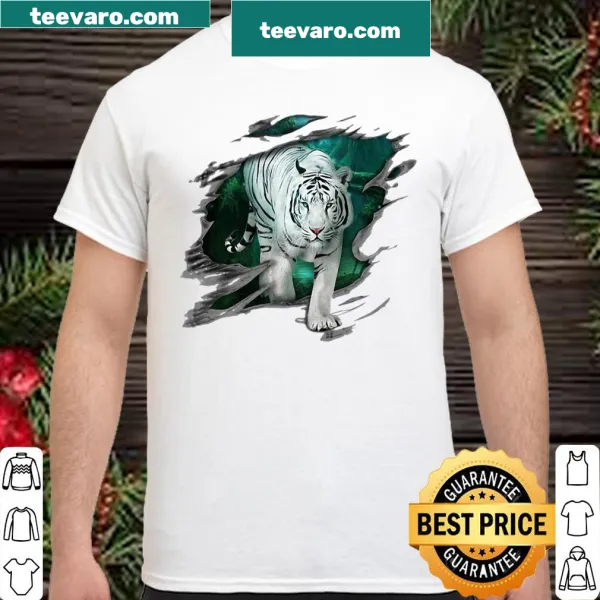 Cartoon tiger with a funny freedom phrase graphic