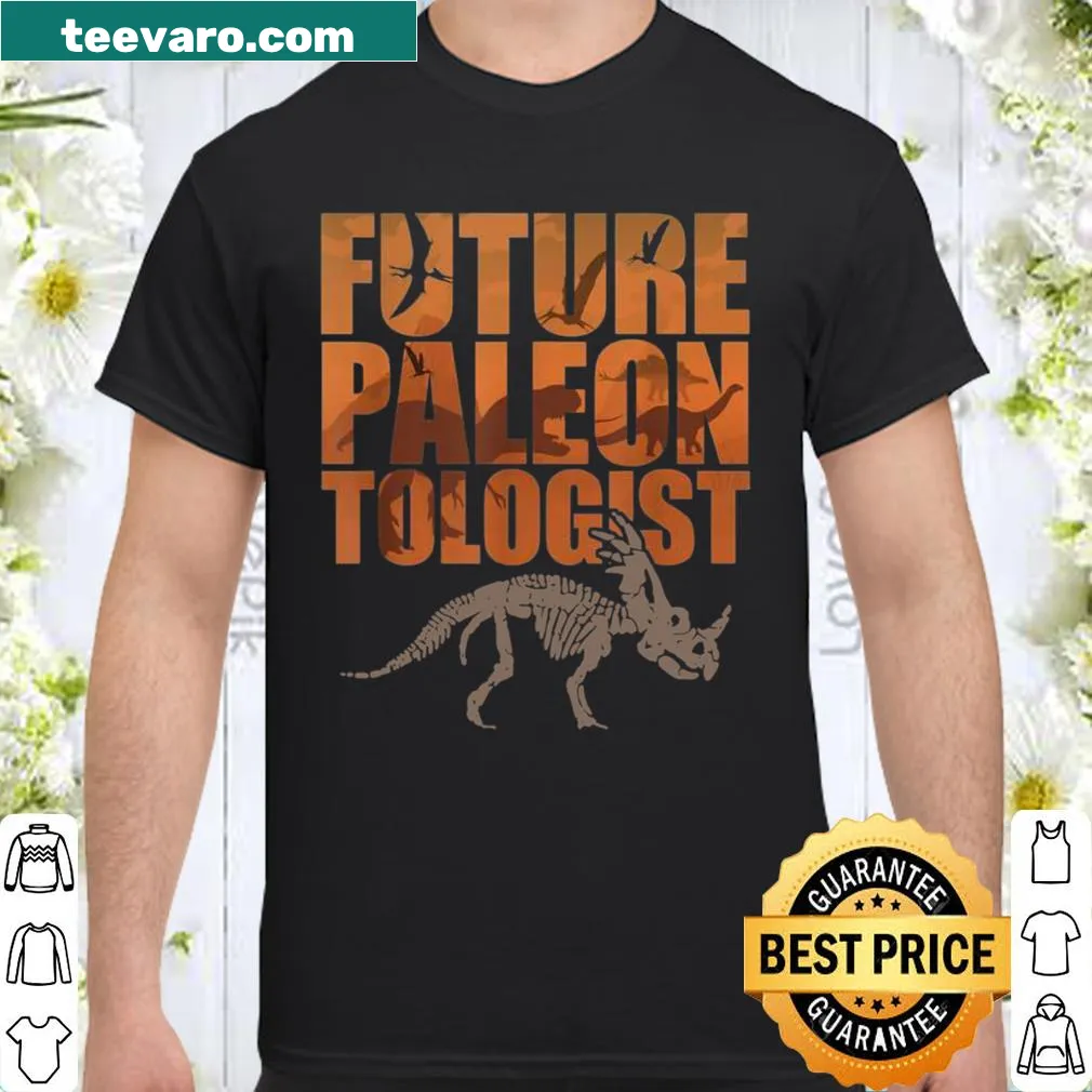 T-shirt with dinosaur and fossil graphics for future paleontologists