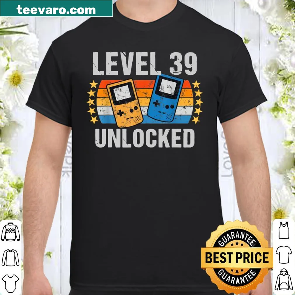 Vintage gaming shirt for 39th birthday celebration