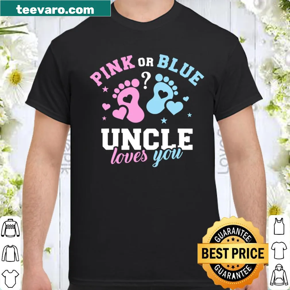 Playful shirt for uncles featuring 'Gender Reveal Uncle' in bold typography