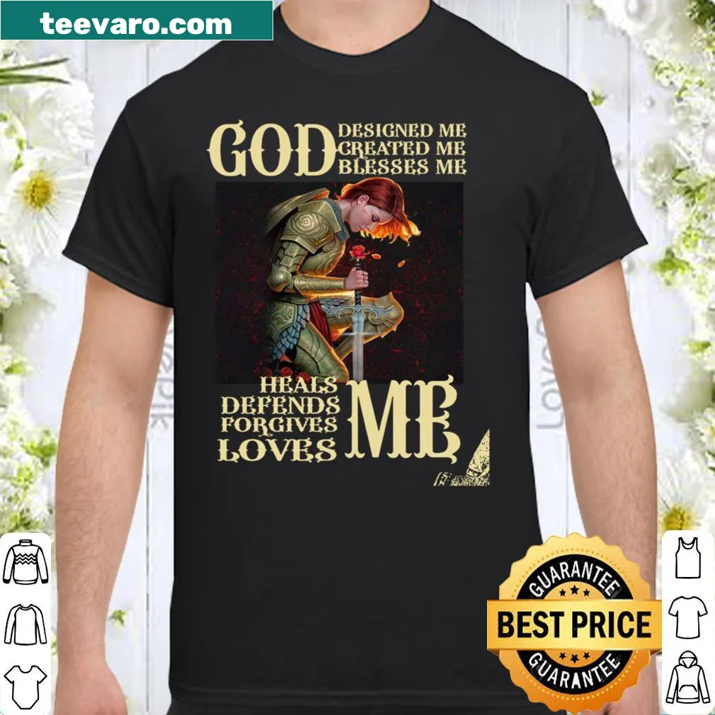 Shirt featuring the phrase 'God Designed Me 2021.'