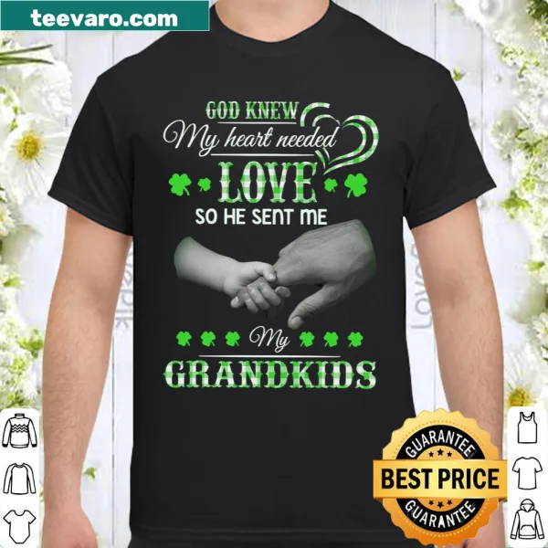 Text design for St. Patrick's Day celebrating grandkids