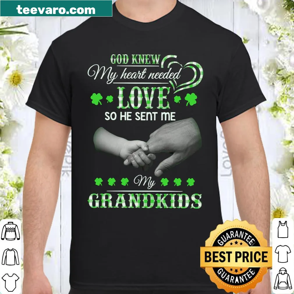 Text design for St. Patrick's Day celebrating grandkids