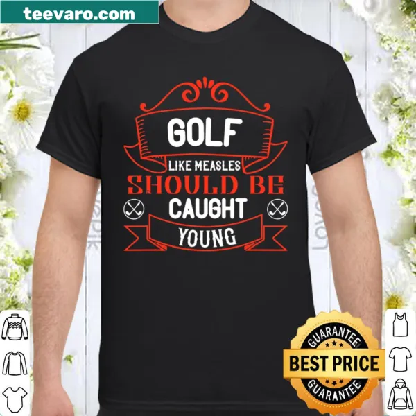 Playful shirt with golf-themed graphic