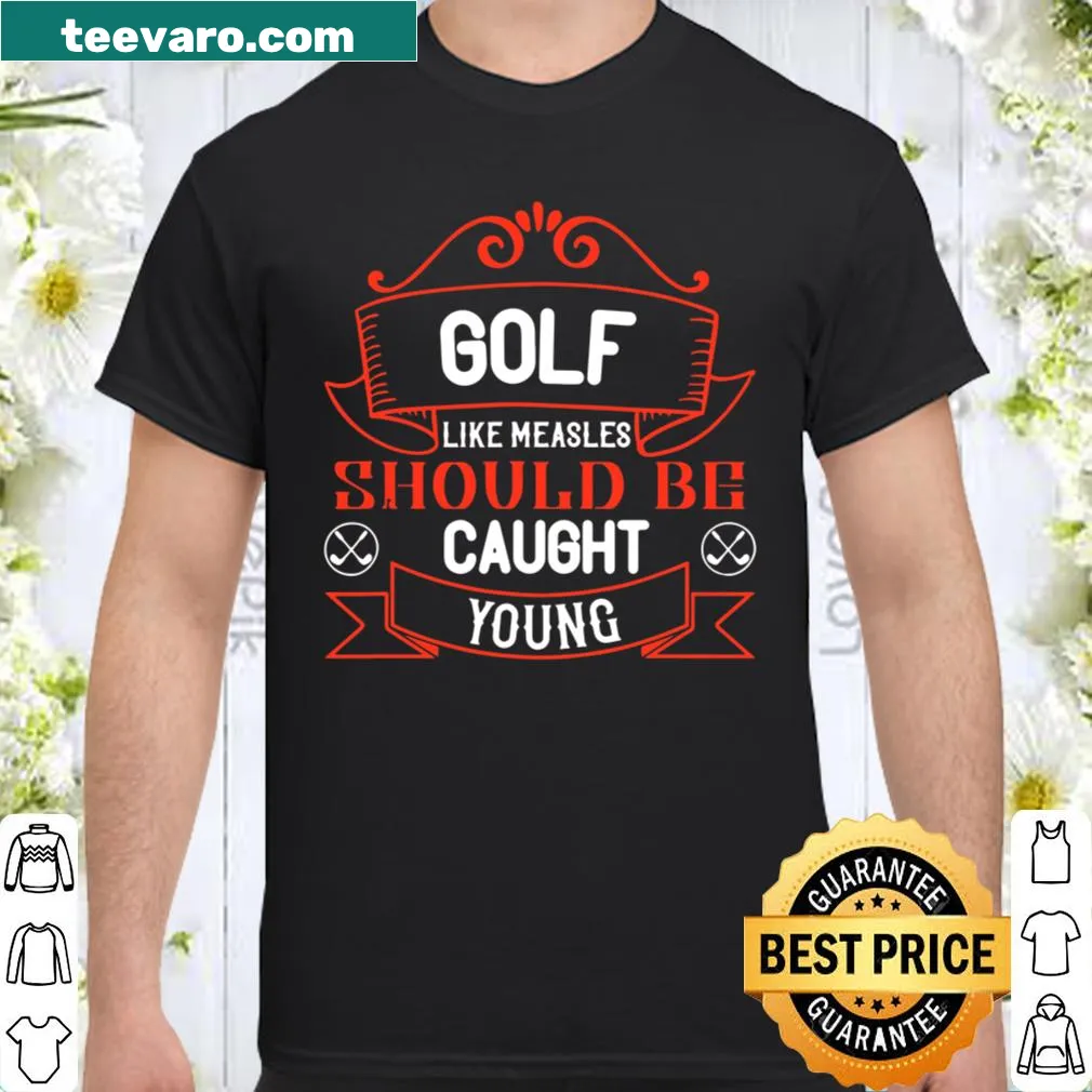 Playful shirt with golf-themed graphic