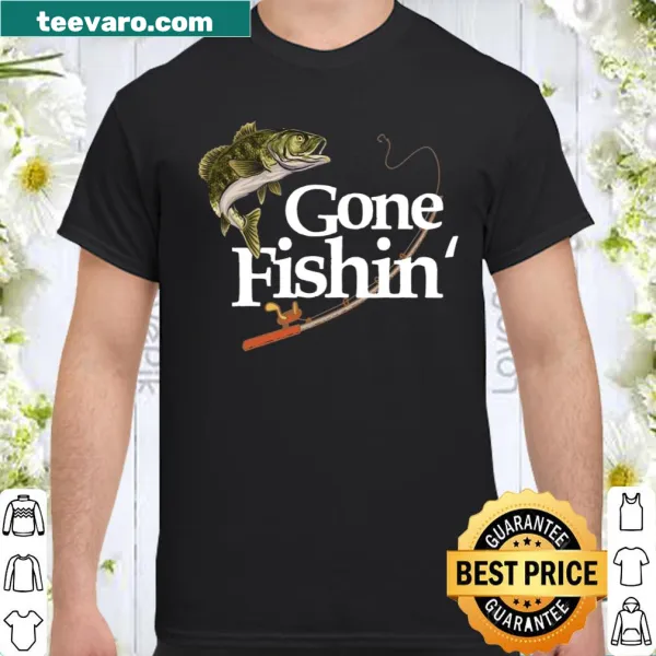 Gone Fishin' shirt featuring a playful fish design for fishing enthusiasts.