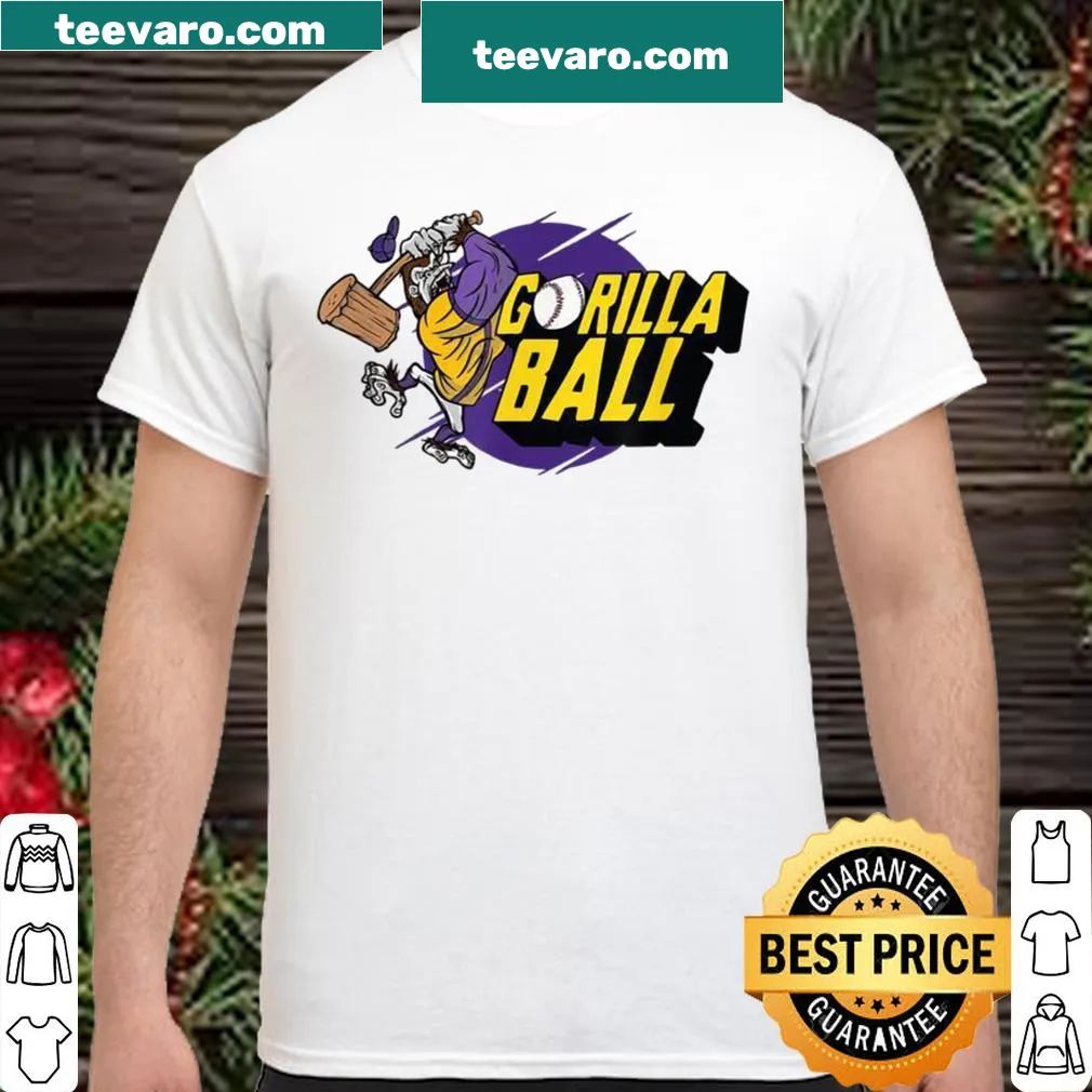 Humorous shirt with 'Gorilla Ball Is Back' text for sports fans