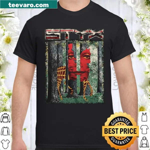 Classic rock-themed t-shirt featuring the Grand Illusion title by Styx.