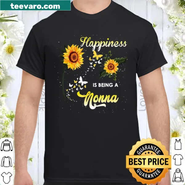 Shirt celebrating being a Nonna with sunflower graphics