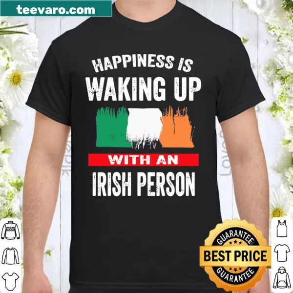 Illustrated shirt celebrating the joy of waking up with an Irish person.