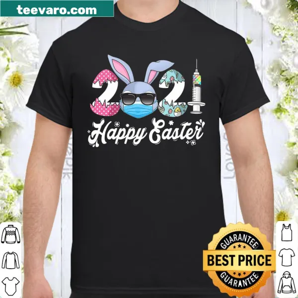 Illustration of bunny wearing a mask for Easter