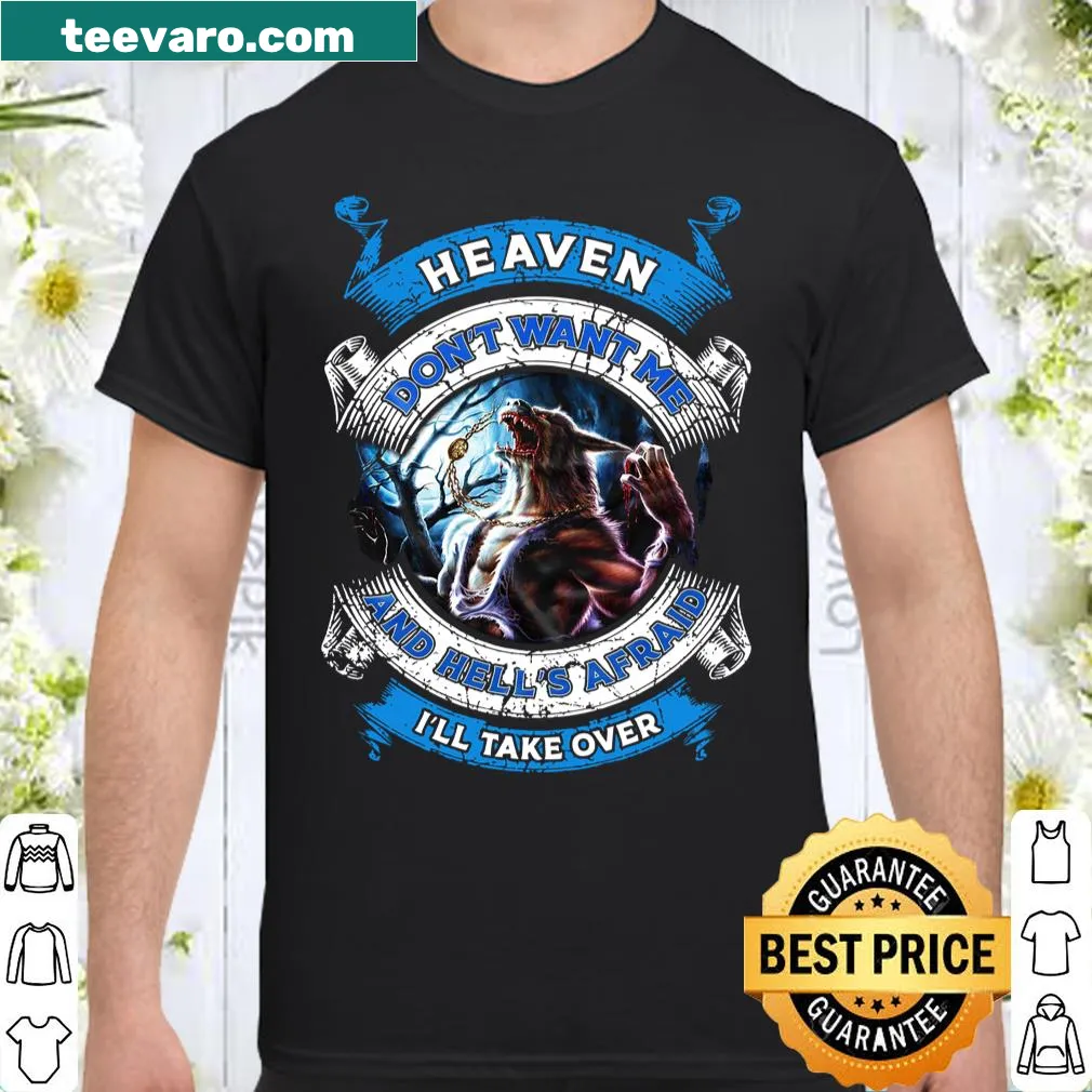 Edgy shirt with the phrase about heaven and hell