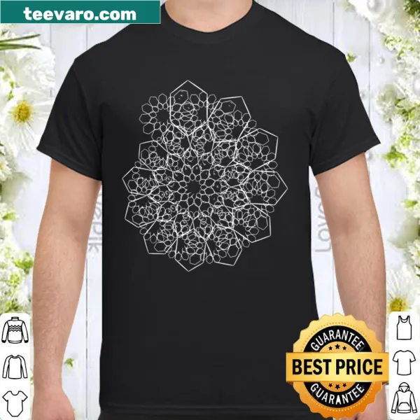 Fractal hexagon flower design on a shirt