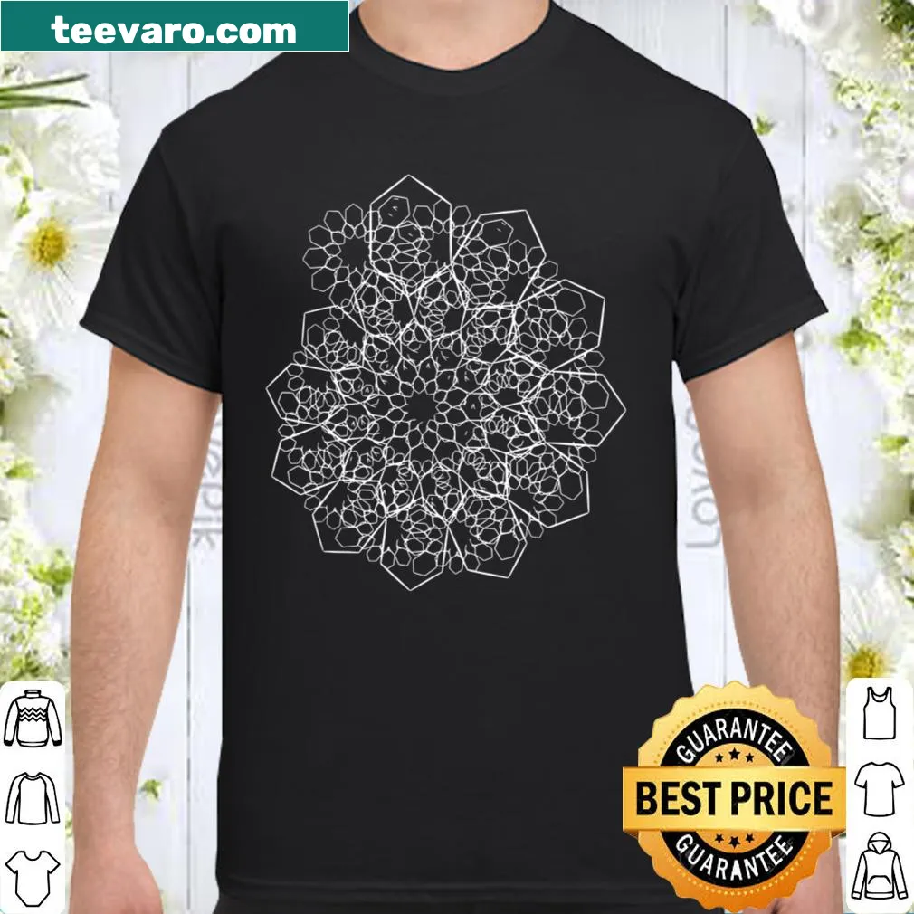 Fractal hexagon flower design on a shirt